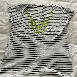 Gap tee with neon green embellishment